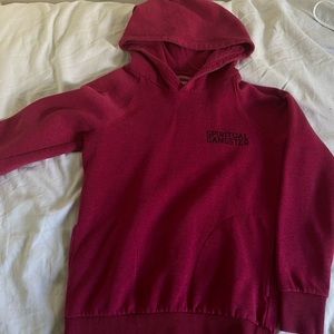 Hot pink spiritual gangster hoodie